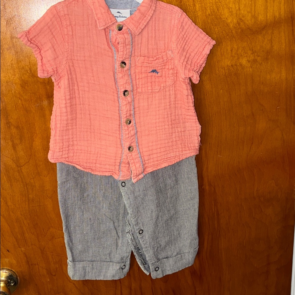 Tommy Bahama Coral and Gray Kids Matching Set